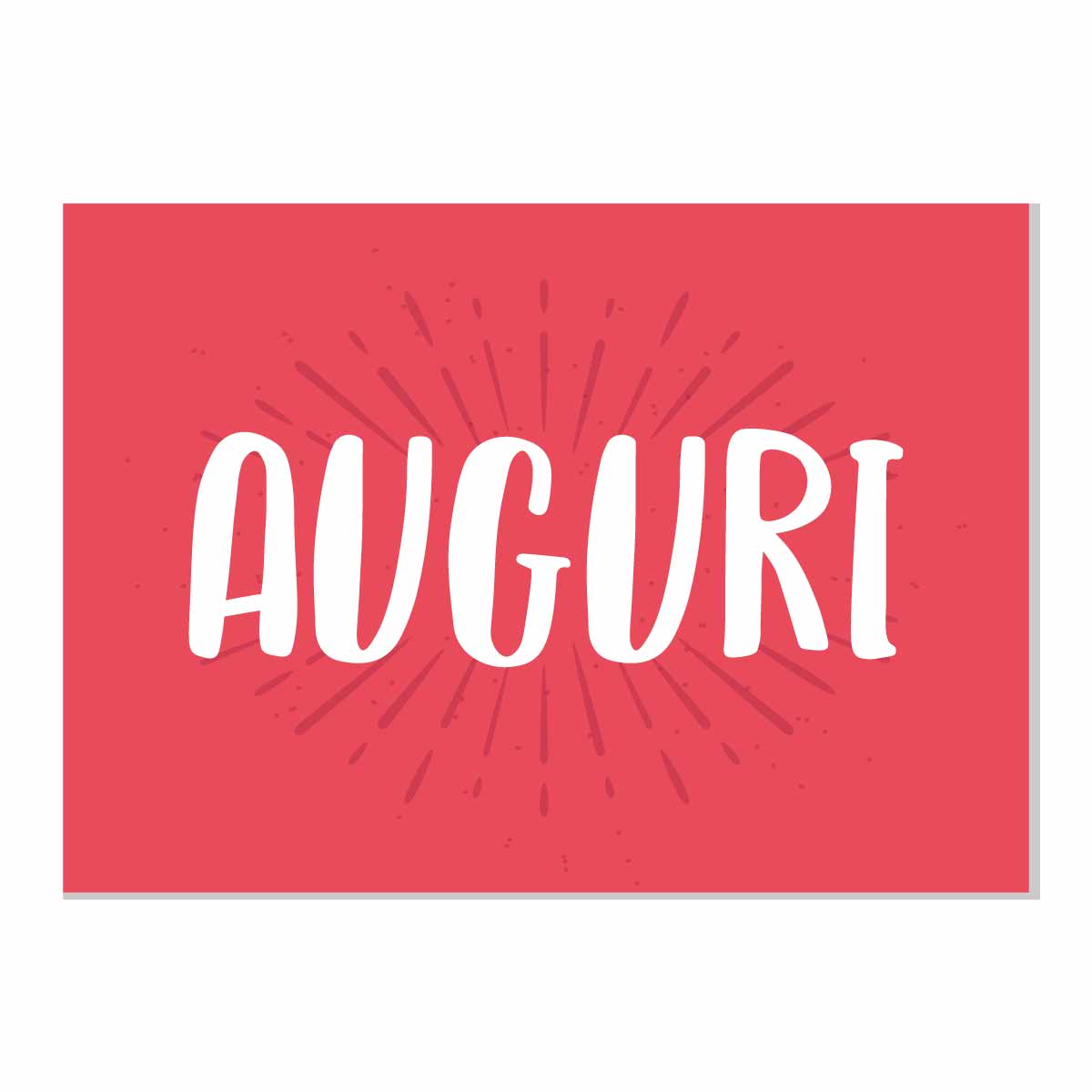 Red greeting card - AUGURI