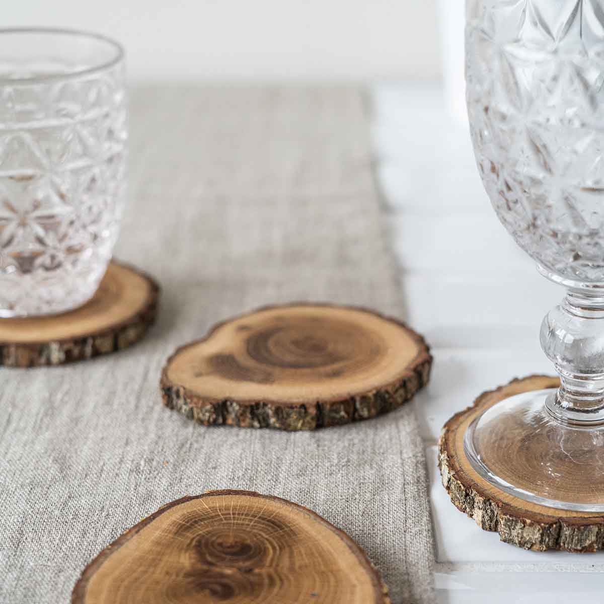 My Cooking Box oak coasters