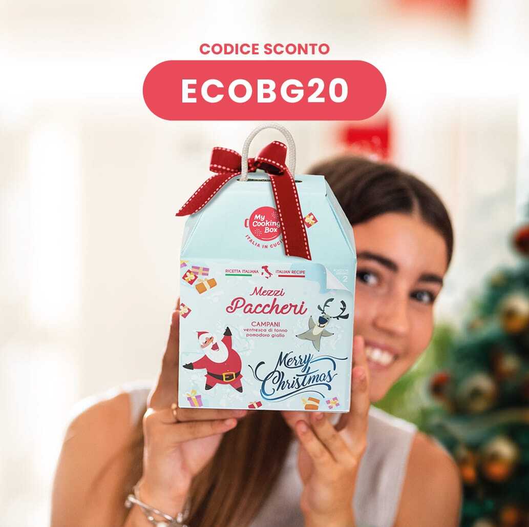 20% di sconto sui tuoi regali di Natale con il codice sconto ECOBG20